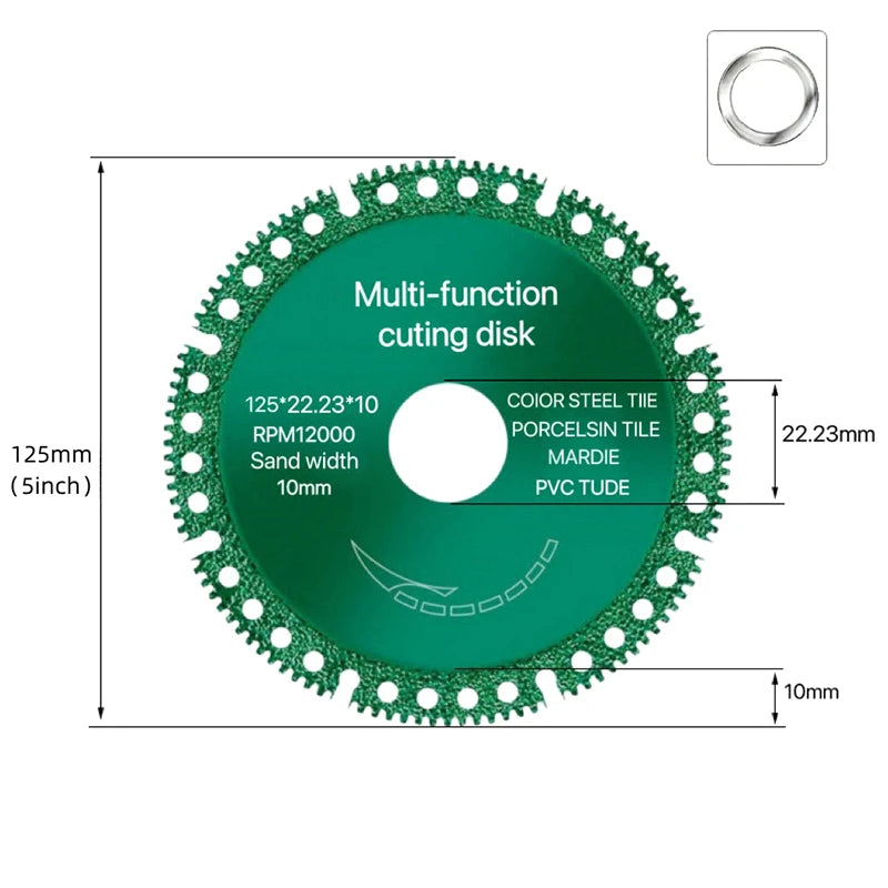 115mm/125mm Diamond Cutting Wheel Angle Grinder Disc for Tile/Ceramic/Marble ,Ultra-Thin Kerf Saw Blade〔YY26〕